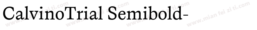 CalvinoTrial Semibold字体转换